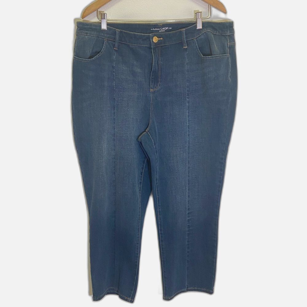 Chico's - Platinum Denim High Waisted Cropped Jeans -  Chico's size 3 (US 16)